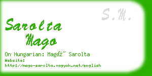 sarolta mago business card